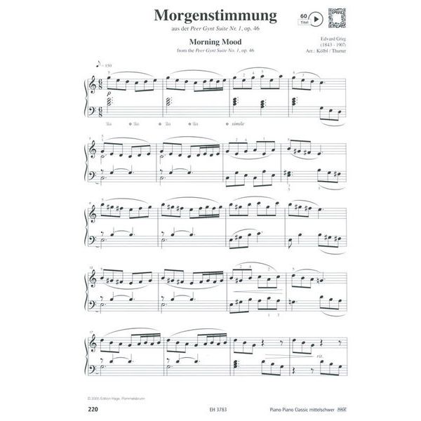 Hage Musikverlag Piano Classic Intermediate