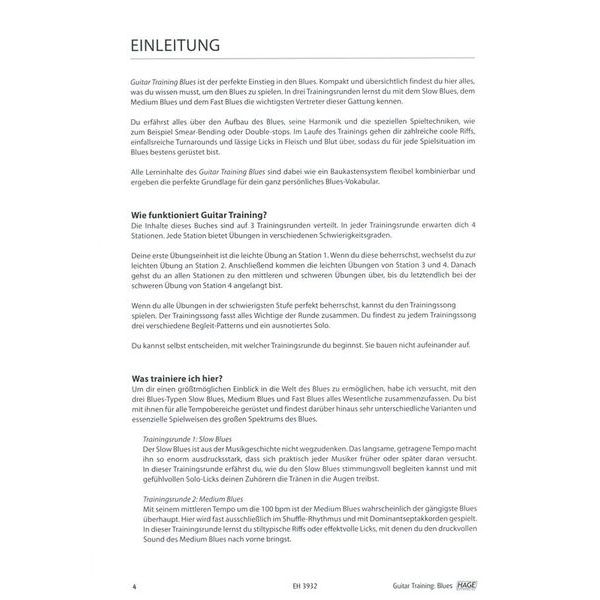 Hage Musikverlag Guitar Training Blues