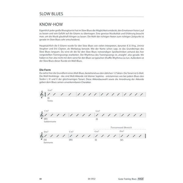 Hage Musikverlag Guitar Training Blues