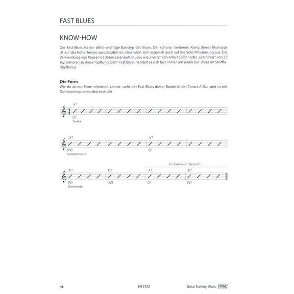 Hage Musikverlag Guitar Training Blues