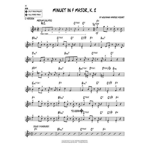 Hal Leonard Jazz Play-Along Mozart