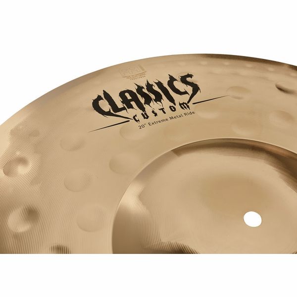 thumbnail image 2 of Meinl Classics Custom Extreme Metal Ride Cymbal 20 Inch - B12 Bronze, Brilliant Finish, Heavyweight For Loud Mix, Made In Germany 2 of 9
