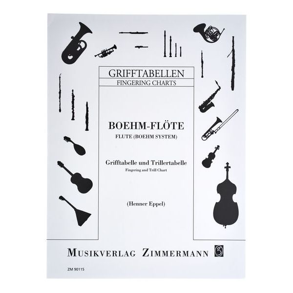 Zimmermann Verlag Grifftabelle Querflöte