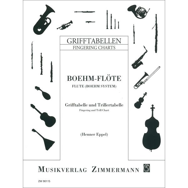 Zimmermann Verlag Grifftabelle Querflöte