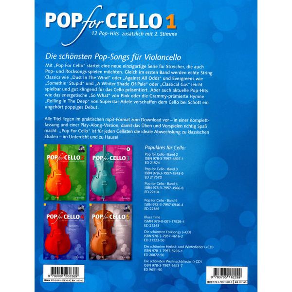 Schott Pop For Cello 1