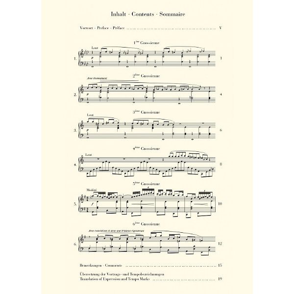 Henle Verlag Satie Gnossiennes