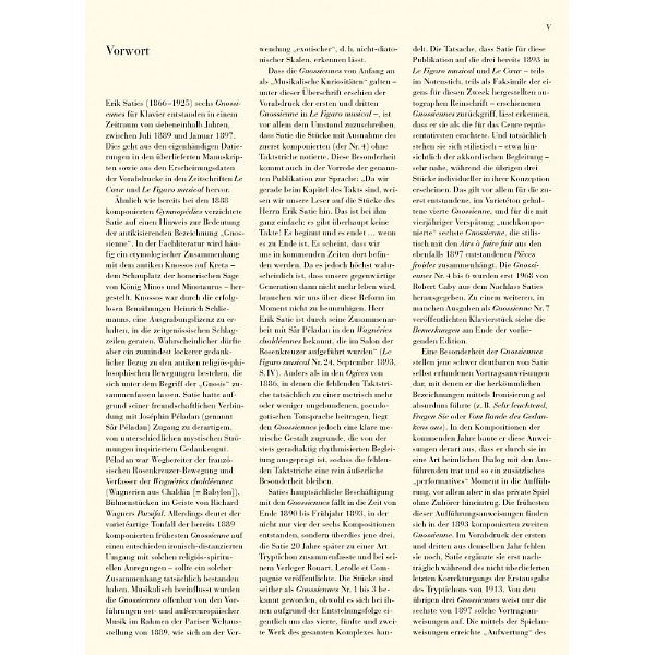 Henle Verlag Satie Gnossiennes