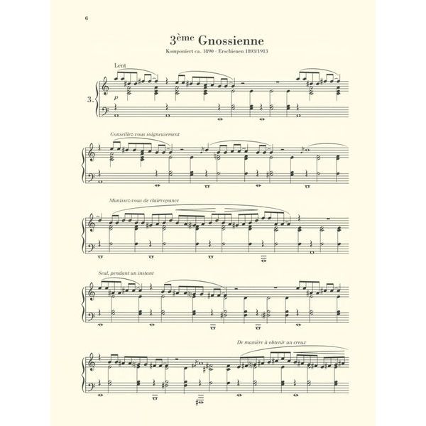 Henle Verlag Satie Gnossiennes