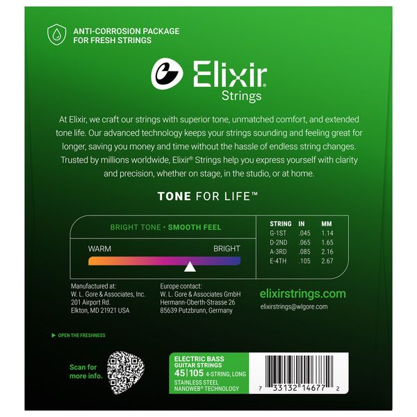 Elixir 14677 Stainless Steel L/M Bass