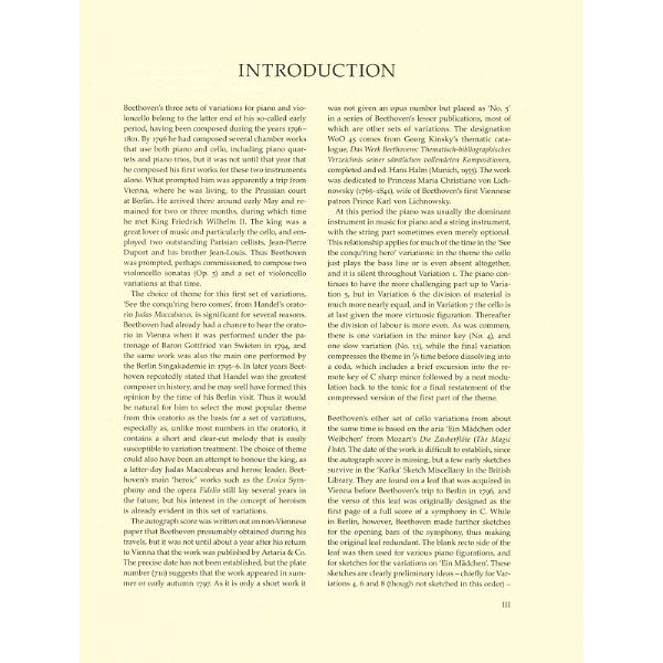 Bärenreiter Beethoven Variationen Cello