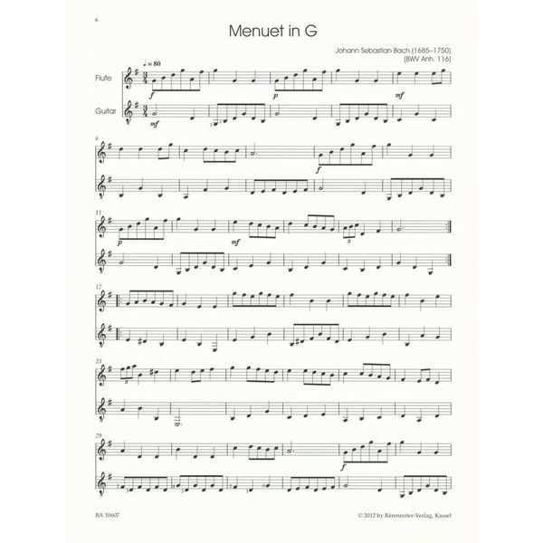 Bärenreiter Flute Classics Flute/Guitar