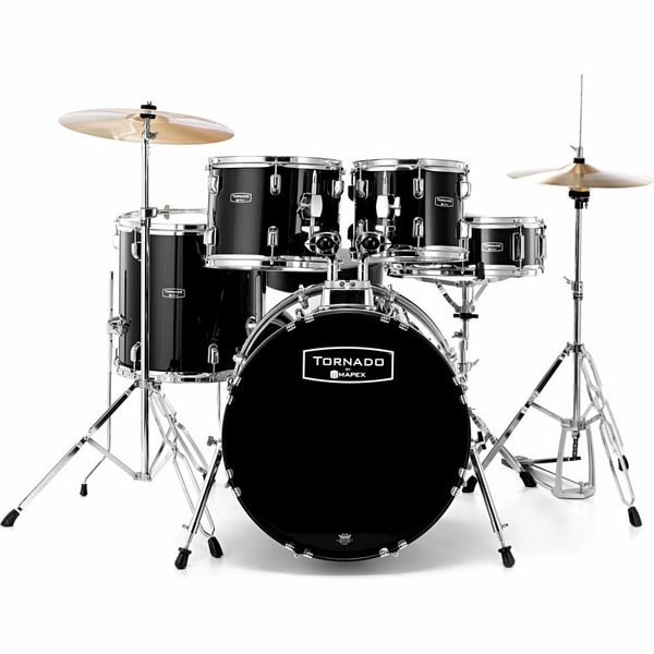 Mapex Tornado III 18 Compact Drum Kit w/Zildjian Cymbals, Black