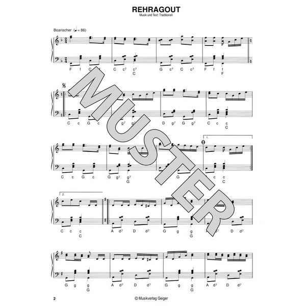 Musikverlag Geiger Wirtshausmusik Akkordeon 2