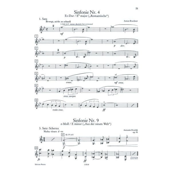 Edition Peters Orchester Probe Horn