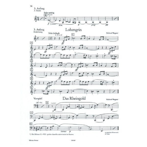 Edition Peters Orchester Probe Horn