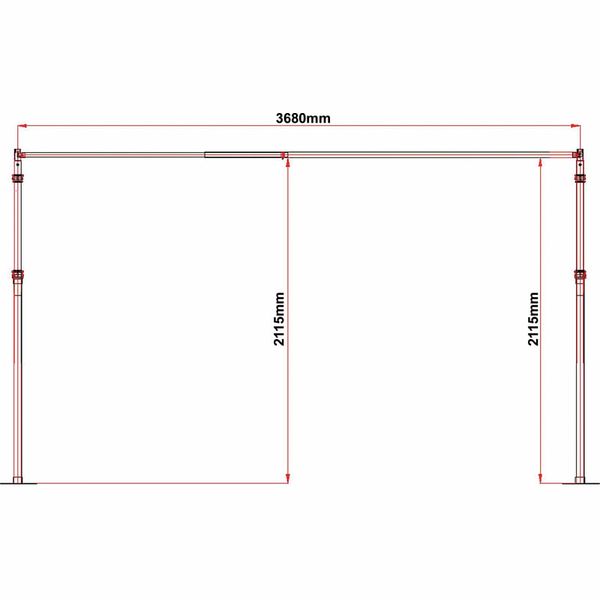 Global Truss CC50203 Tele. Crossbar 2,2-3,6