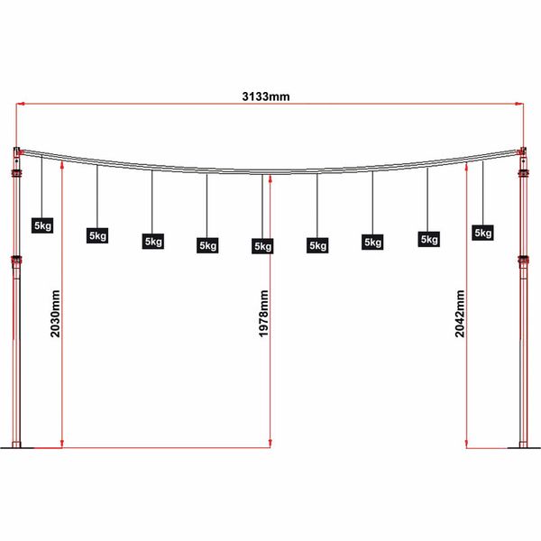 Global Truss CC50203 Tele. Crossbar 2,2-3,6