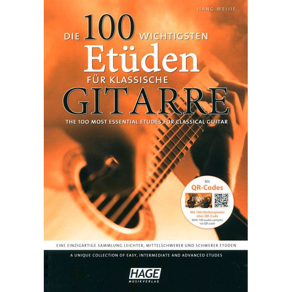 Hage Musikverlag 100 Etudes Classical Guitar