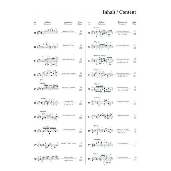 Hage Musikverlag 100 Etudes Classical Guitar