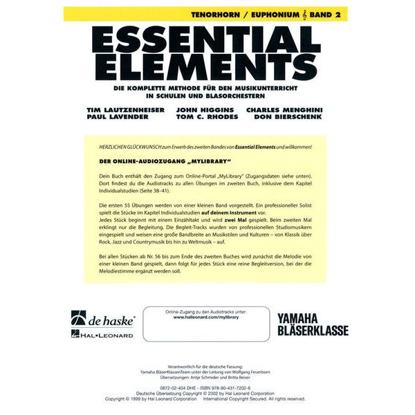 De Haske Essential Elements Tenorhorn 2