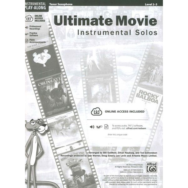 Alfred Music Publishing Ultimate Movie Solos T-Sax