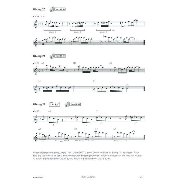 Artist Ahead Musikverlag Die Schule für Blues-Saxophon