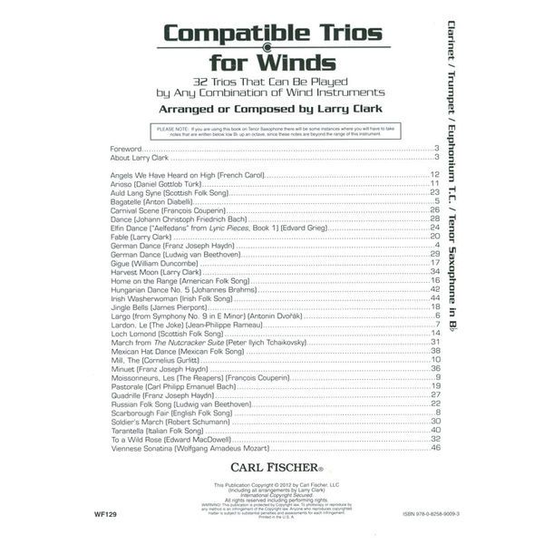 Carl Fischer Compatible Trios Trumpet