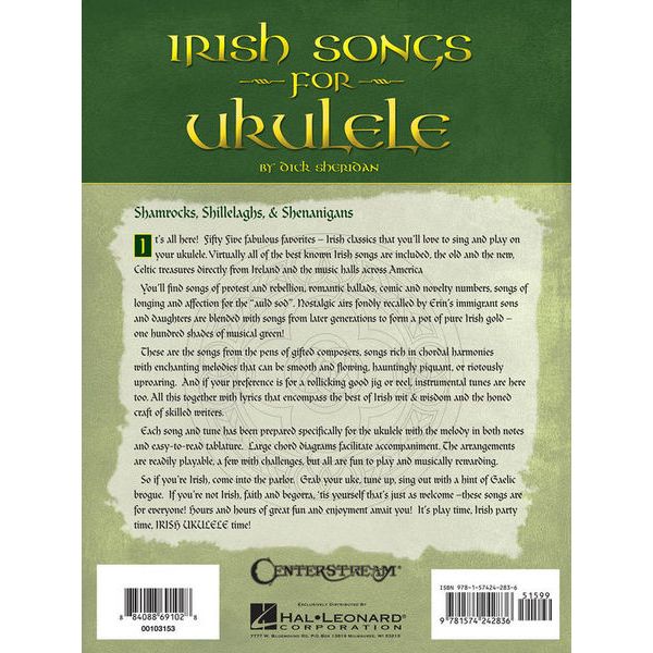 Centerstream Irish Songs For Ukulele