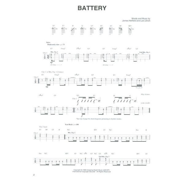 Cherry Lane Music Company Best Of Metallica For Ukulele