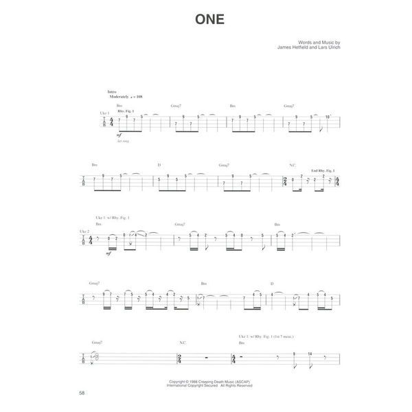 Cherry Lane Music Company Best Of Metallica For Ukulele