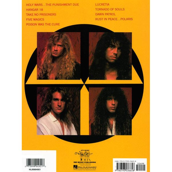 Hal Leonard Megadeth Rust In Peace