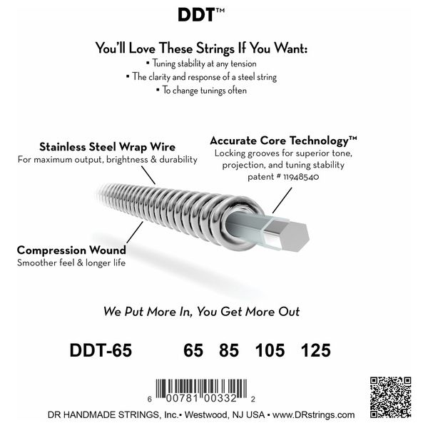 DR Strings Drop-Down Tuning DDT-65