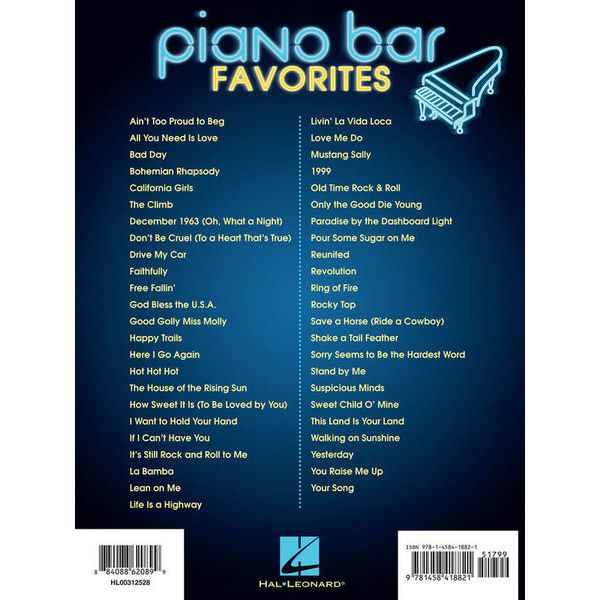 Hal Leonard Piano Bar Favourites