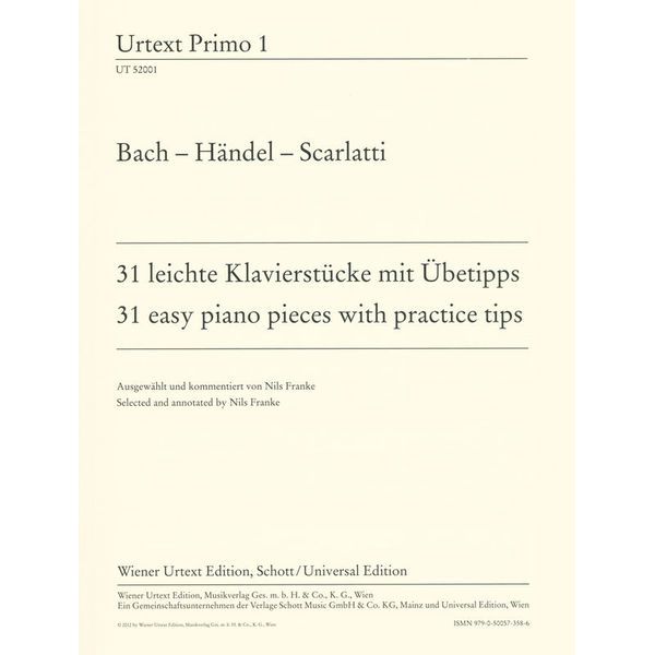 Wiener Urtext Edition Bach – Händel – Scarlatti