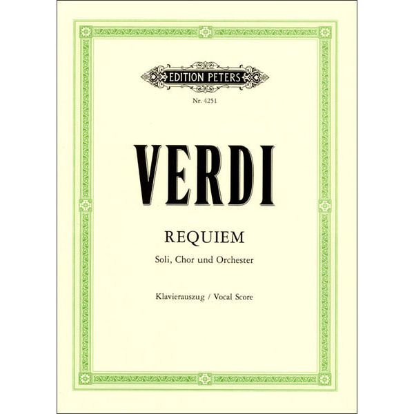 Edition Peters Verdi Requiem – Thomann Elláda