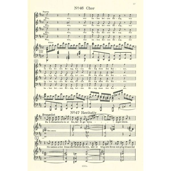 Edition Peters Bach Johannes-Passion BWV 245