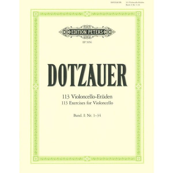 Edition Peters Dotzauer 113 Cello-Etüden 1