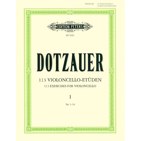 Edition Peters Dotzauer 113 Cello-Etüden 1