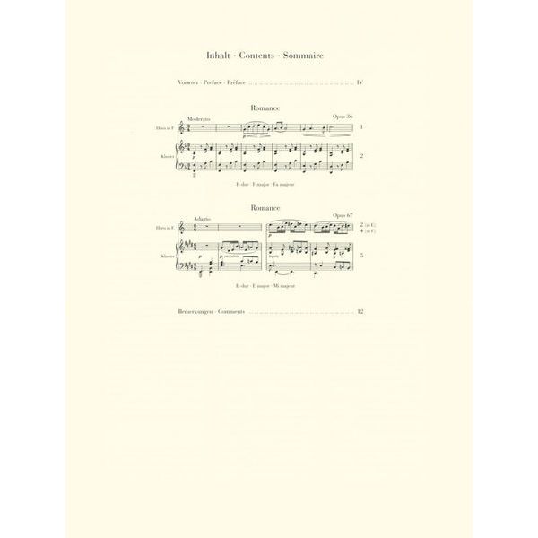 Henle Verlag Saint-Saëns Romances Horn
