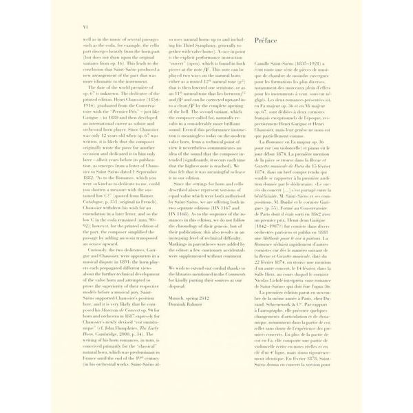 Henle Verlag Saint-Saëns Romances Horn
