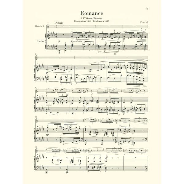Henle Verlag Saint-Saëns Romances Horn
