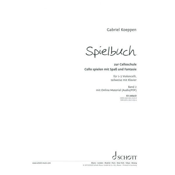 Schott Celloschule Spielbuch 2