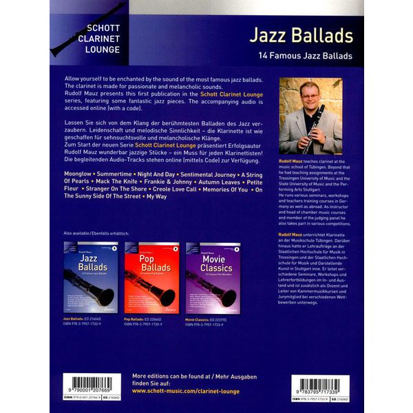 Schott Jazz Ballads Clarinet
