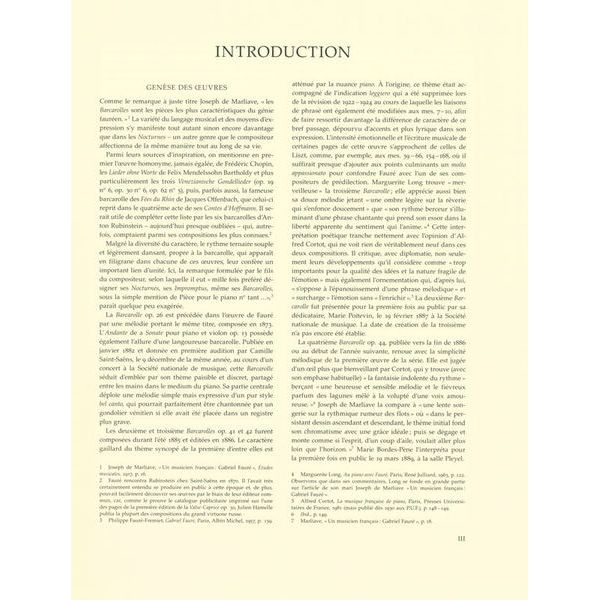 Bärenreiter Fauré Barcarolles