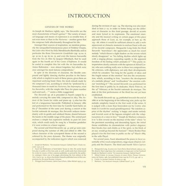 Bärenreiter Fauré Barcarolles