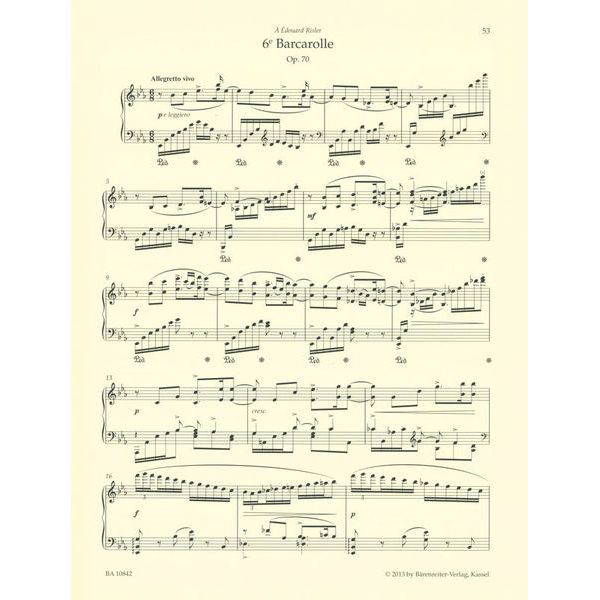 Bärenreiter Fauré Barcarolles
