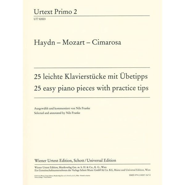 Wiener Urtext Edition Haydn – Mozart – Cimarosa