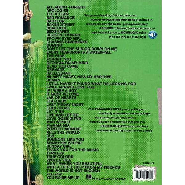 Wise Publications Playalong 50/50 Clarinet
