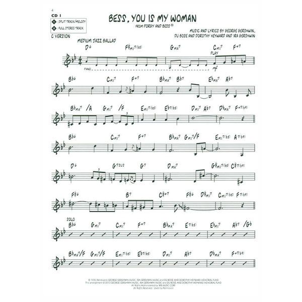 Hal Leonard Jazz Play-Along Gershwin