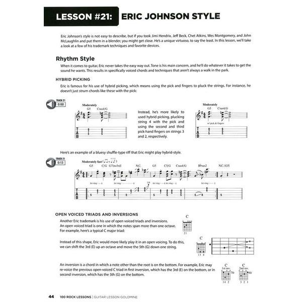 Hal Leonard 100 Rock Lessons Guitar